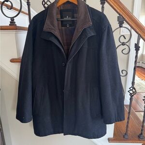 London Fog Men's Black Pea Coat